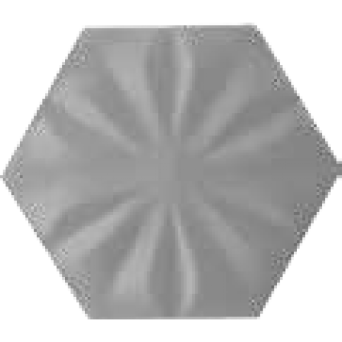 Hexagon Flower Gri - Q-Dekor